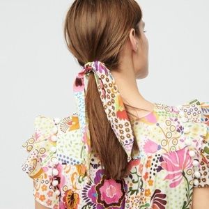 NWOT J. Crew Twilly Scrunchie Ratti Retro Floral